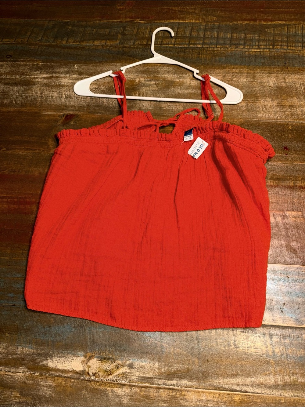Old Navy Red Ruffle-Top Spaghetti Strap Camisole